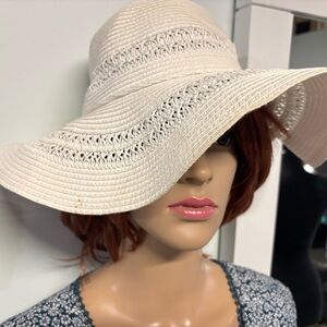 ❤️Jacobson Cream Lattice Sun Hat